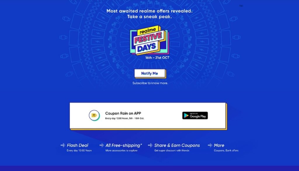 Realme Festive Days sale started