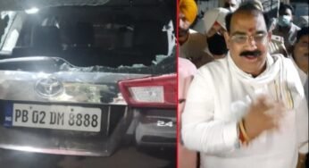 BJP State President Ashwani Sharma’s Car Attacked In Ferozpur