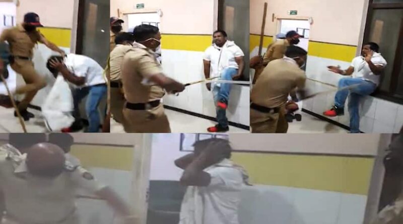 Police beat up BJP Yuva Morcha leader