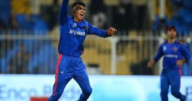 Afghanistani young bowler Mujeeb