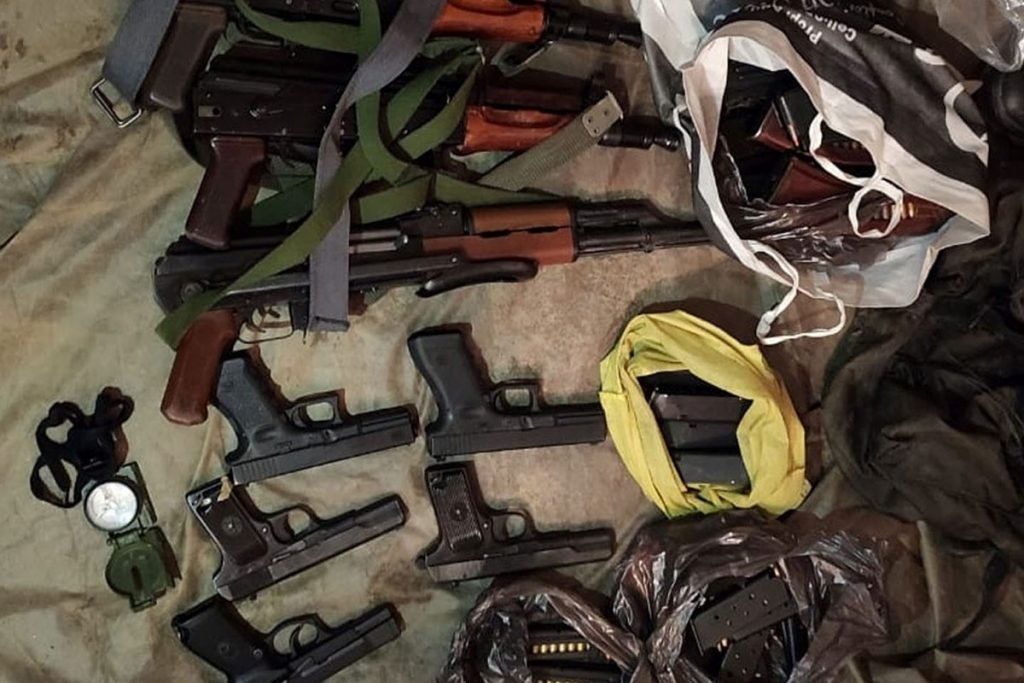 Weapons found in the search operation