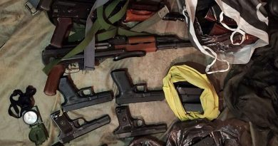 Weapons found in the search operation