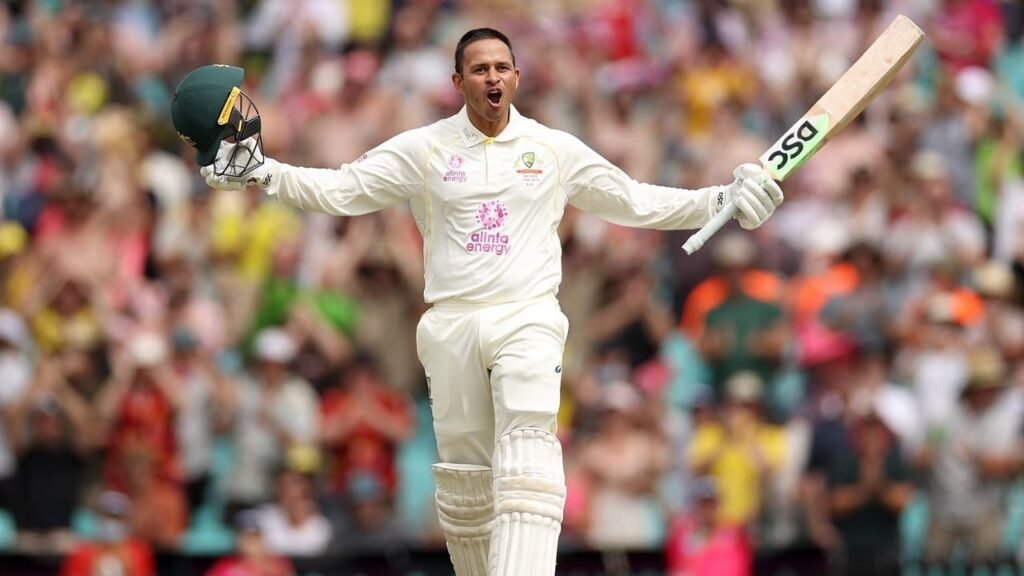 Usman Khawaja scored his third consecutive century