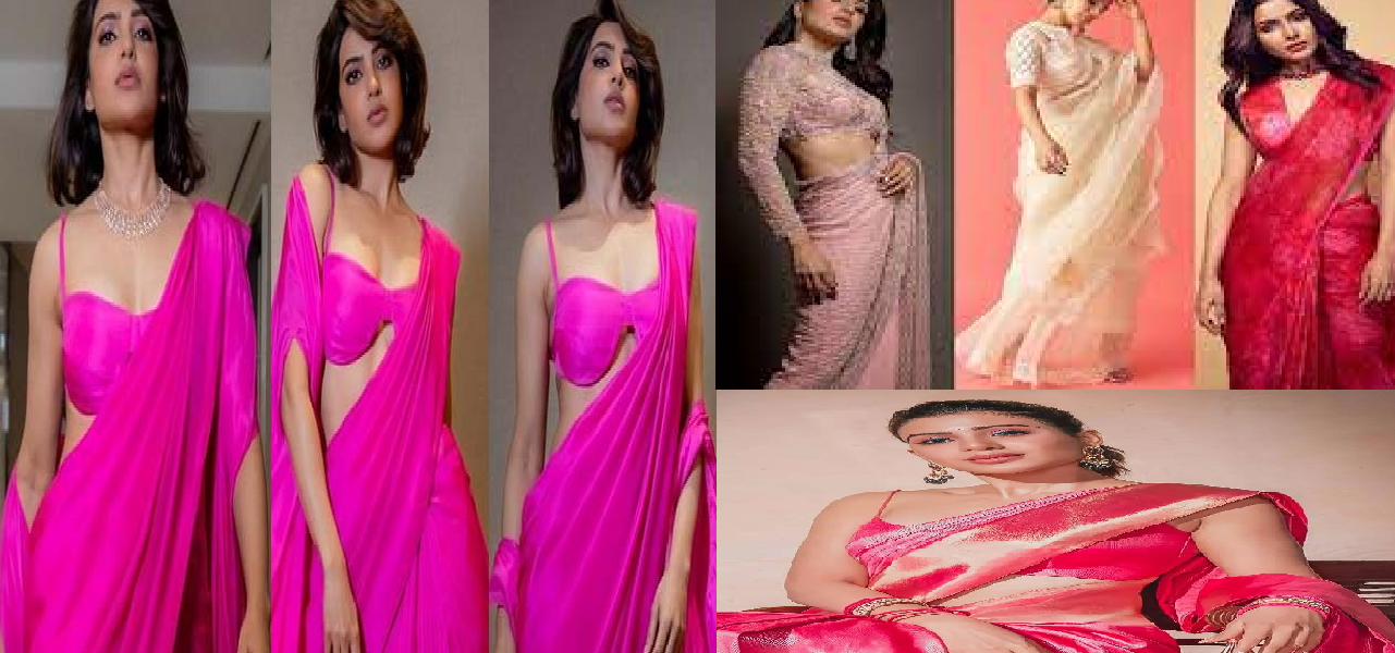 Samantha Ruth Prabhu's stunning Fuchsia Pink Saree look
