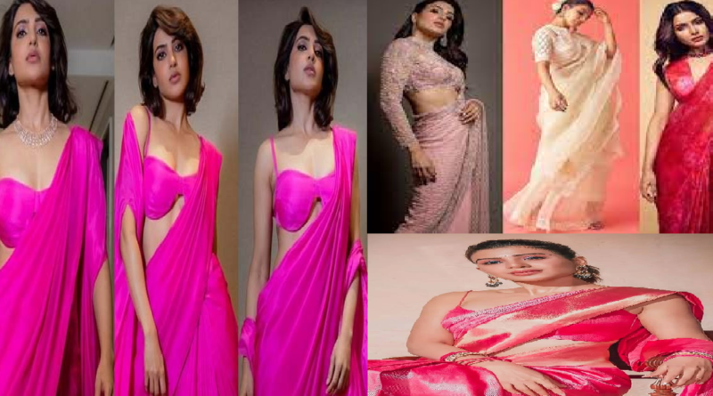 Samantha Ruth Prabhu's stunning Fuchsia Pink Saree look