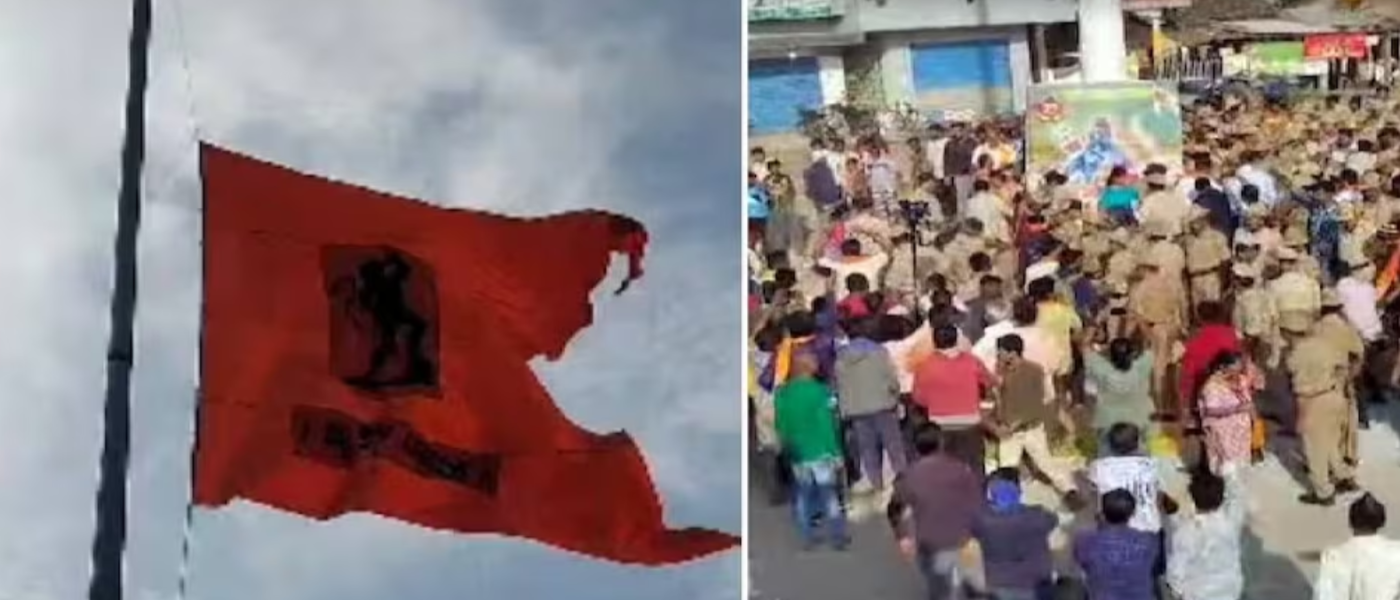 Uproar in Karnataka Over 'Hanuman' Flag: Security Beefed Up in Mandya
