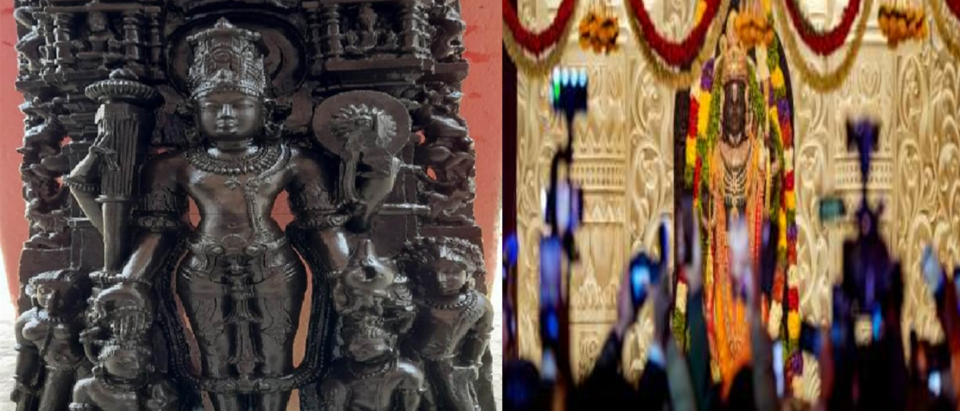Ancient Lord Vishnu Statue Resembling Ram Lala Found in Krishna River.