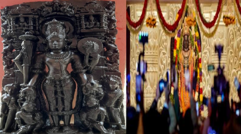 Ancient Lord Vishnu Statue Resembling Ram Lala Found in Krishna River.