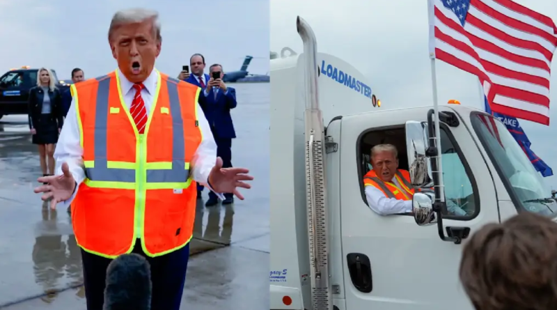 Donald Trump's Election Stunt: Responding to Biden's 'Garbage' Comment with a Trash Truck Rally