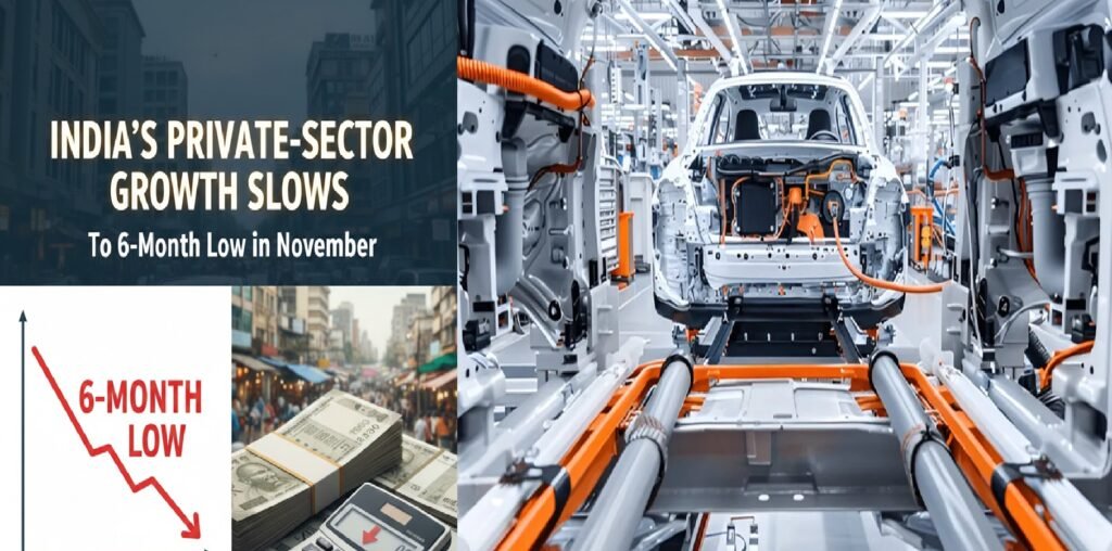 India’s Private-Sector Growth Slows to 6-Month Low in November: Weakest Manufacturing PMI in Nine Months Raises Economic Caution