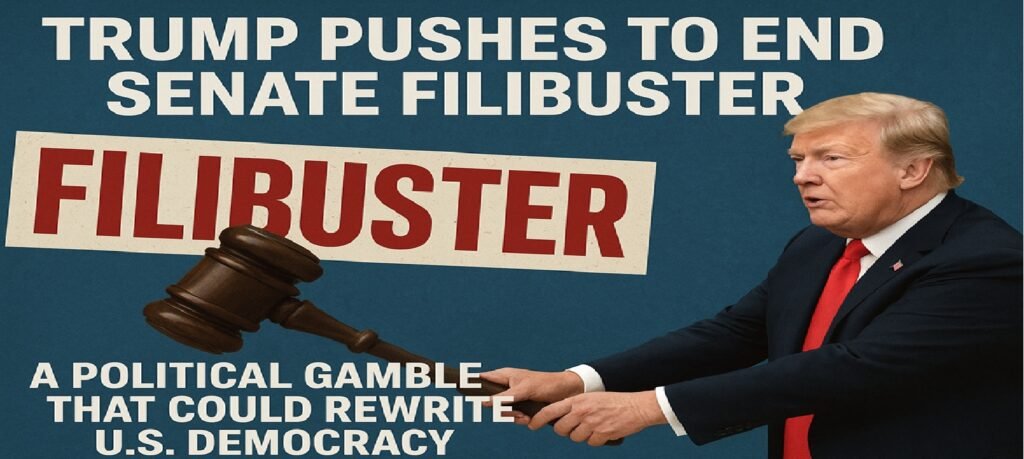 Trump Pushes to End Senate Filibuster: A Political Gamble That Could Rewrite U.S. Democracy