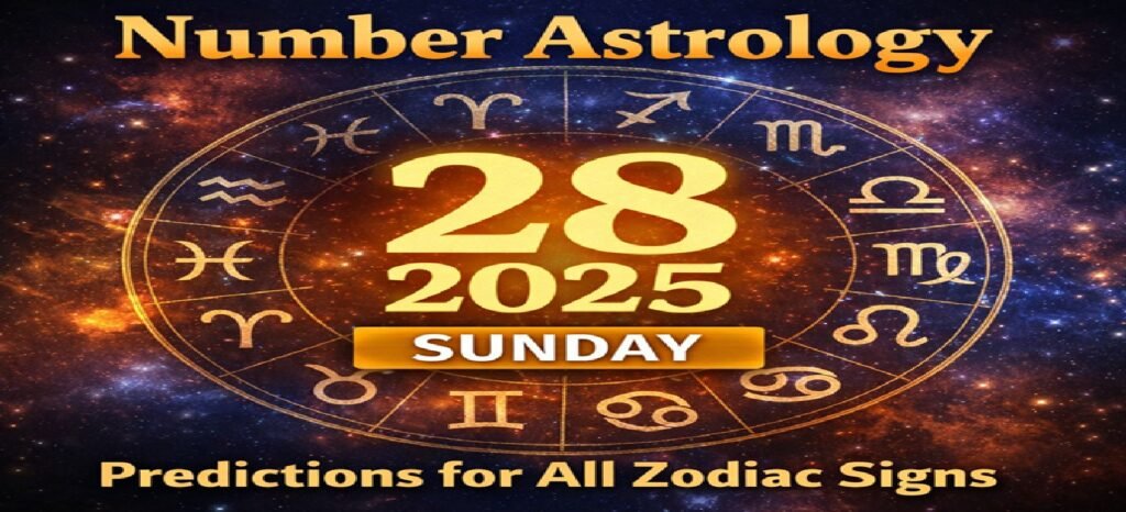 Number Astrology Predictions for Sunday, 28 December 2025