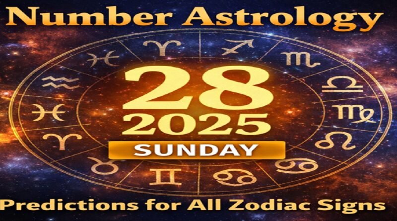 Number Astrology Predictions for Sunday, 28 December 2025