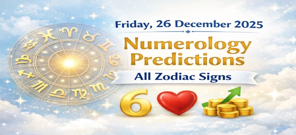 Friday 26 December 2025 Numerology Horoscope: Number Astrology Predictions for All Zodiac Signs