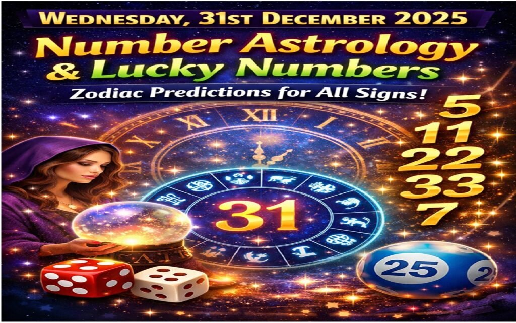 Wednesday - 31st December 2025 Number Astrology: Lucky Numbers for All Zodiac Signs