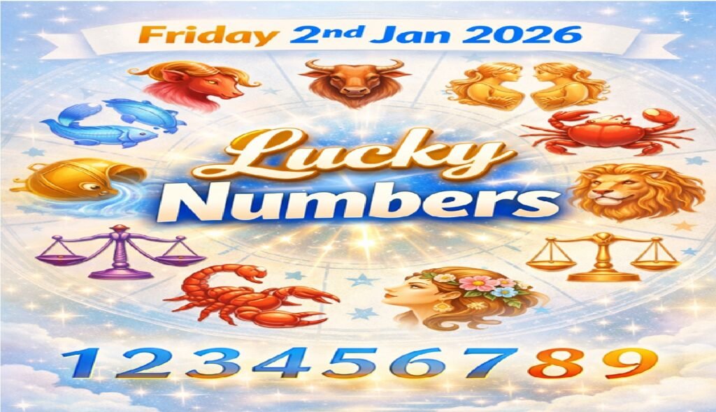 Friday 2nd January 2026 Number Astrology: Lucky Numbers for Every Zodiac Sign