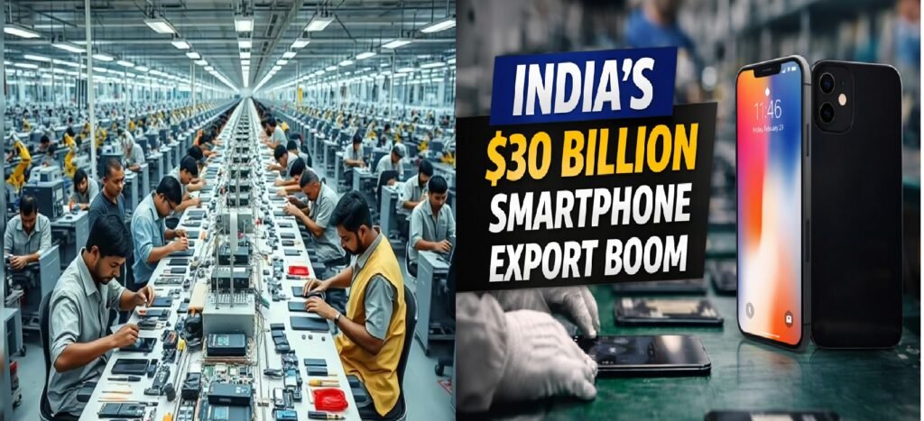 ndia’s Smartphone Exports Touch Record $30 Billion, Driven by PLI Push and Global Manufacturing Shift