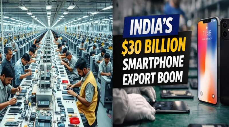 ndia’s Smartphone Exports Touch Record $30 Billion, Driven by PLI Push and Global Manufacturing Shift