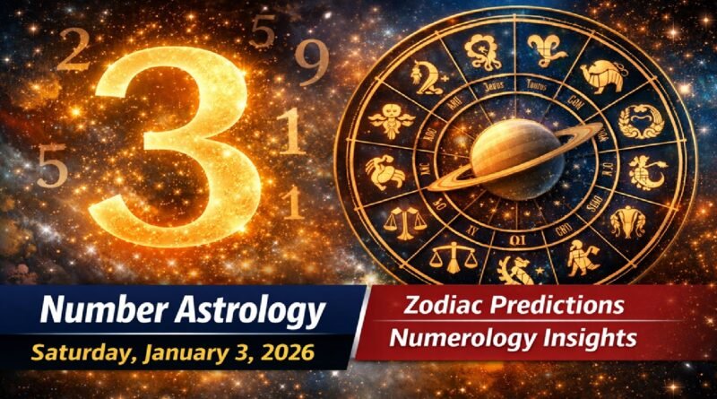 Number Astrology for Saturday, January 3, 2026: What the Day Holds for All Zodiac Signs