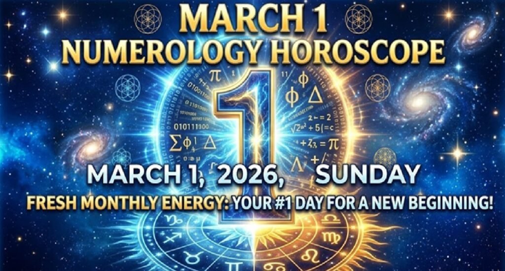 Numerology Horoscope Today: March 1, 2026, Sunday – Powerful Monthly Energy & Lucky Numbers for All Zodiac Signs