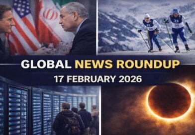 Global News Roundup — 17 February 2026: Geopolitics, AI investments, markets, sports, and a rare solar eclipse dominate world headlines