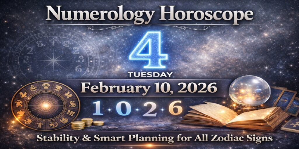 Numerology Horoscope for Tuesday - February 10, 2026: Number 4 Energy Brings Stability and Smart Planning