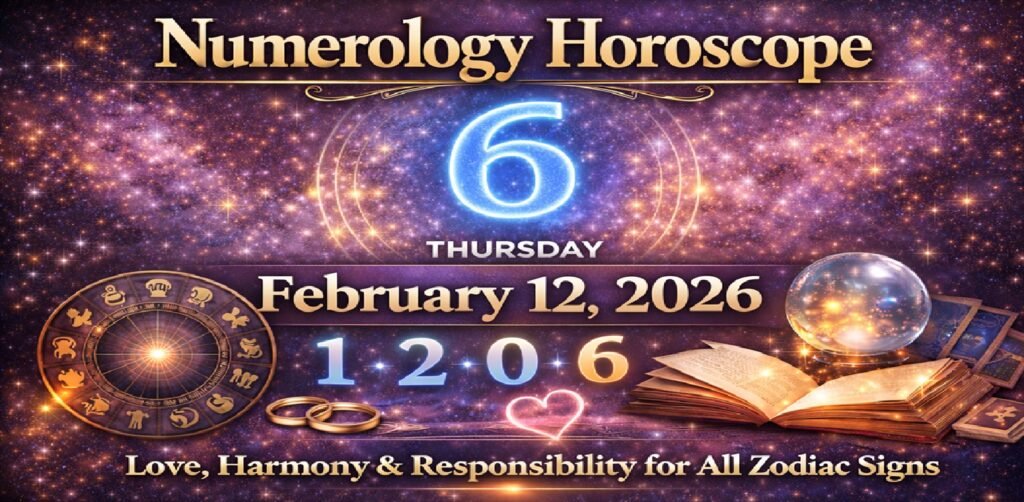 Numerology Horoscope for Thursday - February 12, 2026: Number 6 Energy Brings Love, Harmony, and Responsibility