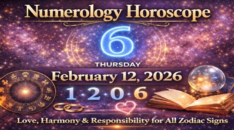 Numerology Horoscope for Thursday - February 12, 2026: Number 6 Energy Brings Love, Harmony, and Responsibility
