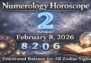 Numerology Horoscope for Sunday, February 8, 2026: Powerful Number 2 Energy Brings Emotional Balance