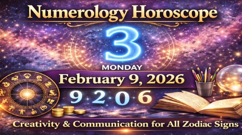 Numerology Horoscope for Monday - February 9, 2026: Number 3 Energy Sparks Creativity and Communication