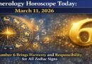 Numerology Horoscope Today: March 11, 2026 – Number 6 Brings Harmony and Responsibility for All Zodiac Signs