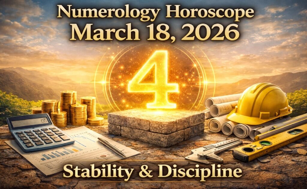 Numerology Horoscope Today: March 18, 2026 – Number 4 Brings Stability, Discipline, and Smart Decisions