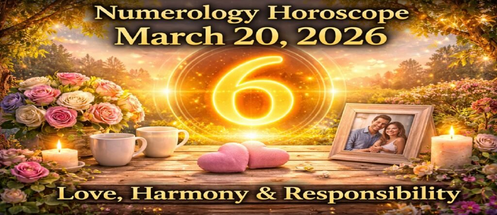 Numerology Horoscope Today: March 20, 2026 – Number 6 Brings Love, Harmony, and Responsibility