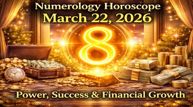 Numerology Horoscope Today: March 22, 2026 – Number 8 Brings Power, Success, and Financial Growth