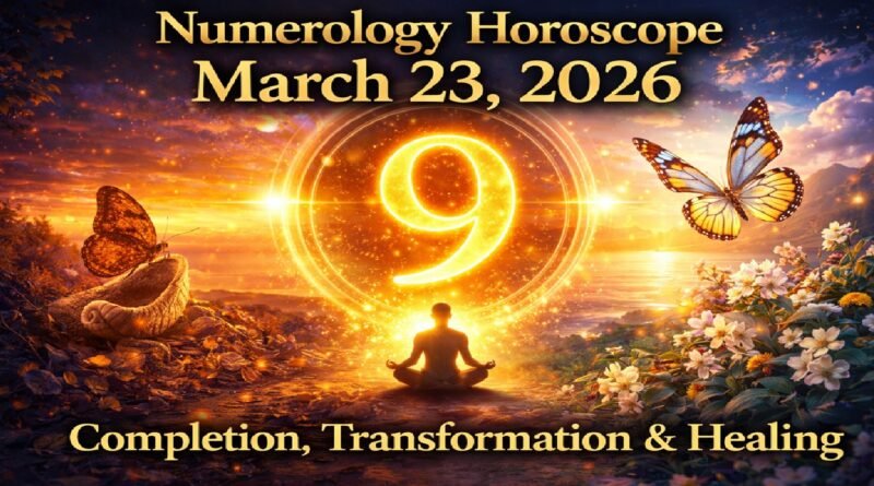 Numerology Horoscope Today: March 23, 2026 – Number 9 Brings Completion, Transformation, and Emotional Healing