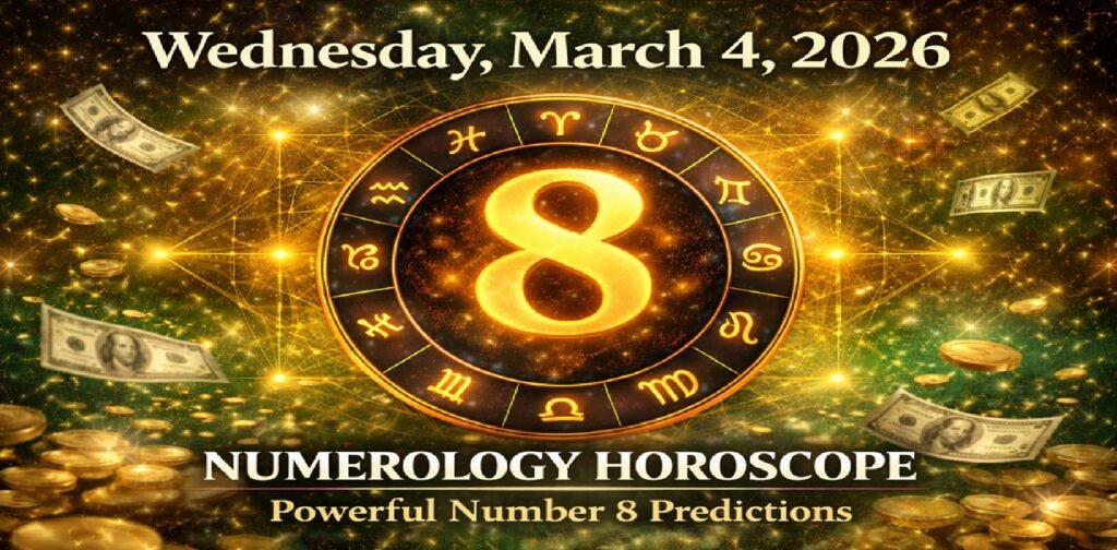Numerology Horoscope Today: March 4, 2026, Wednesday – Powerful Number 8 Energy Brings Career & Money Shifts