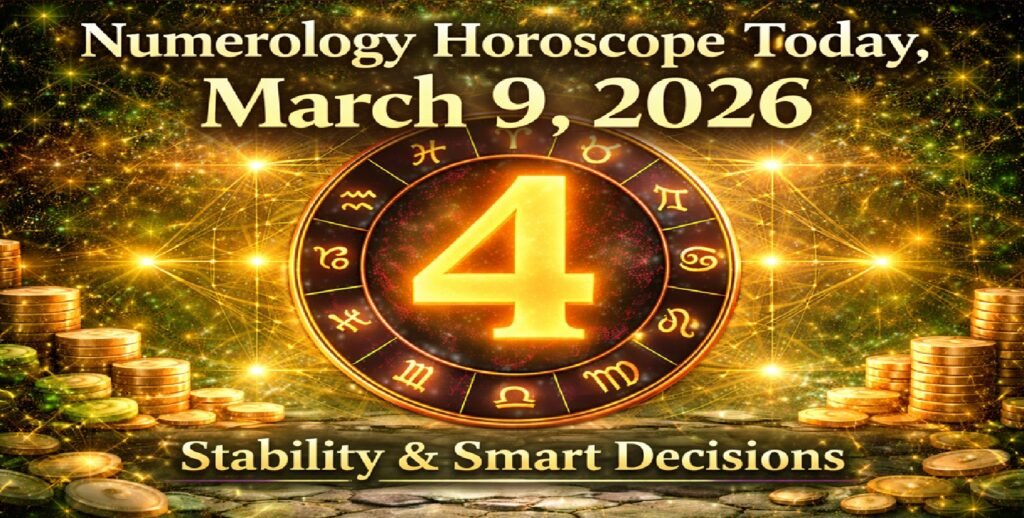 Numerology Horoscope Today: March 9, 2026 – Number 4 Energy Brings Stability and Smart Decisions for All Zodiac Signs