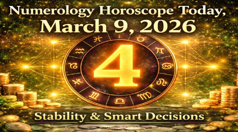 Numerology Horoscope Today: March 9, 2026 – Number 4 Energy Brings Stability and Smart Decisions for All Zodiac Signs