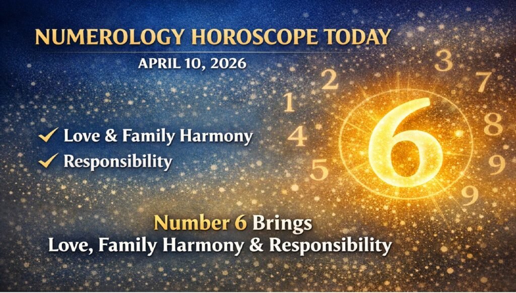 Numerology Horoscope Today: April 10, 2026 – Number 6 Brings Love, Family Harmony & Responsibility