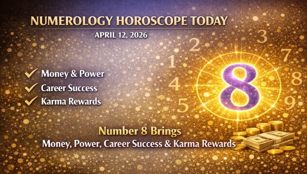 Numerology Horoscope Today: April 12, 2026 – Number 8 Brings Money Power, Career Success & Karma Rewards