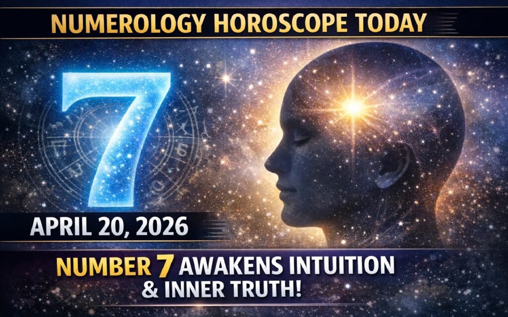 Numerology Horoscope Today: April 20, 2026 – Number 7 Awakens Intuition, Inner Truth & Emotional Clarity