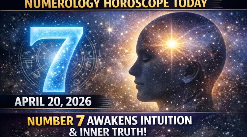 Numerology Horoscope Today: April 20, 2026 – Number 7 Awakens Intuition, Inner Truth & Emotional Clarity