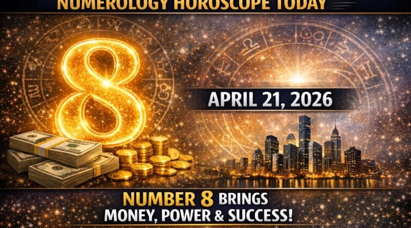 Numerology Horoscope Today: April 21, 2026 – Number 8 Brings Money Power, Career Growth & Karma Results