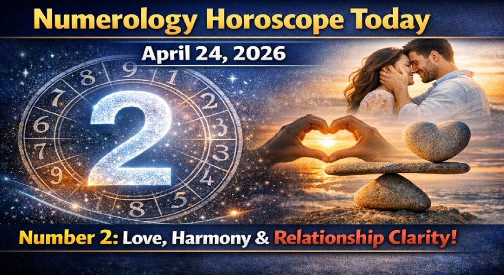 Numerology Horoscope Today: April 24, 2026 – Number 2 Brings Love, Emotional Balance & Relationship Clarity