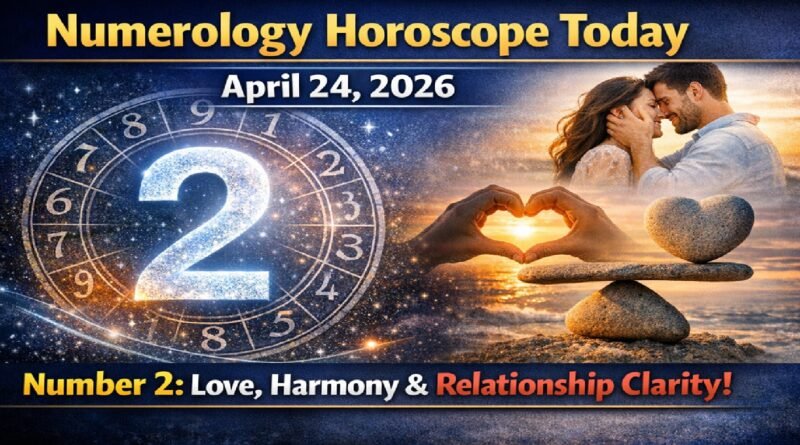 Numerology Horoscope Today: April 24, 2026 – Number 2 Brings Love, Emotional Balance & Relationship Clarity