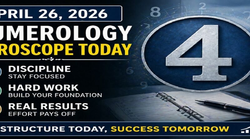 Numerology Horoscope Today: April 26, 2026 – Number 4 Brings Discipline, Structure & Reality Check