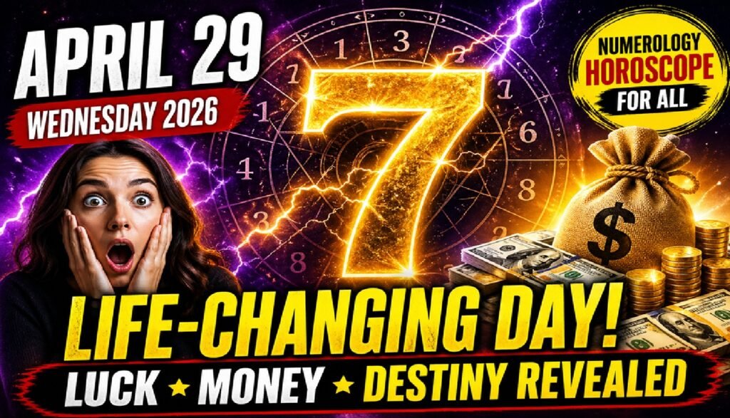 Numerology Horoscope for April 29, 2026: Powerful Energy Shift Brings Luck, Money & Life-Changing Decisions