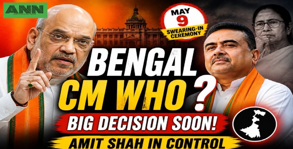 Bengal CM Race Heats Up: BJP’s Landslide Victory Triggers High-Stakes Leadership Battle Ahead of May 9 Swearing-In