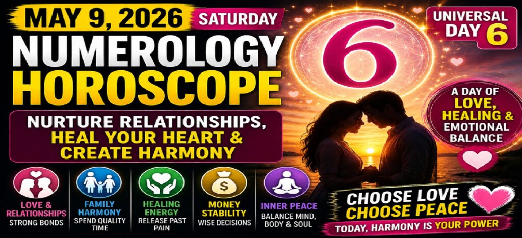 Numerology Horoscope for Saturday - May 9, 2026: Emotional Balance, Love, and Healing Take Center Stage