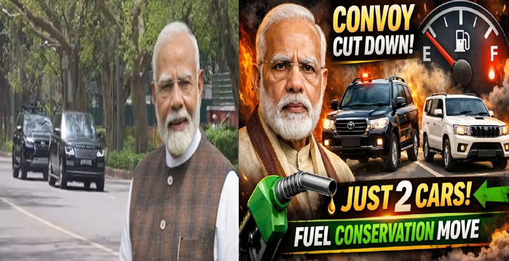 PM Modi Shrinks Official Convoy to Just Two Vehicles Amid Fuel Conservation Push